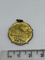Vintage Christian Bible Verse Medal Charm Every Day Will I Bless Thee Psalm 145
