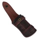 Genuine Leather 4'' Folding Knife Holder Sheath Leather Storage Pouch Belt Bag c