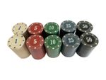 NUMBERED POKER ROULETTE CASINO CHIPS - SUITED DESIGNS - CHOOSE COLOUR + QUANTITY