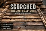 Reclaimed Scorched Pallet Wood Wall Cladding Rustic Timber Feature Wall Boards