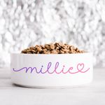 Personalised Pet Bowl Cat Dog Food Water Deep Ceramic Custom Name Dish 15CM 18CM