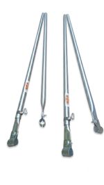 2 x Caravan awning steel adjustable 190cm-264cm  veranda bar - roof support pole