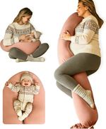 Cuddo Baby 5-in-1 Pregnancy Pillow O-Shape Microbead Pink with Travel Bag