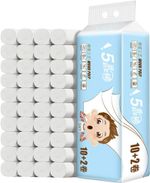 Exceart 12 Rolls Bathroom Tissue Soft Coreless Toilet Paper Hand Wiping Paper