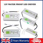 12V LED Driver 10W-350W Transformer IP67 Waterproof Power Supply PSU For Outdoor