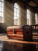 Vintage Metal travel trunk great coffee table or storage clean inside