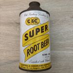 C & C Root Beer Cone Top Can Cantrell & Cochrane  Los Angeles  Ca NY NY Soda Can