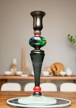 loan Nemtoi Hand Blown Glass Art Deco Signed Candle Holder