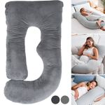 Pregnancy Pillow 59" U Shaped Soft Cushion Maternity Support for Pregnant Women