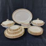 Wedgwood Whitehall White & Gold Dinnerware W4001 Bone China Made In England