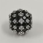 pandora Round Black Charm Sparkling Pavé