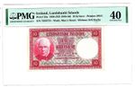 Iceland 1928 (ND 1948-56) 10 Kronur Landsbanki Islands Note P-33a PMG EF 40.