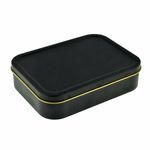 2oz LARGE UNHINGED Cigarette Tobacco STASH Metal Baccy Bait BLACK MATT Tin