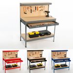 SwitZer Steel Garage Tool Box Work Bench Storage Pegboard Shelf DIY Workshop