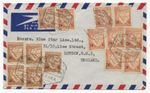 PORTUGAL MOZAMBIQUE BEIRA TO LONDON ENGLAND AIR MAIL COVER