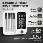 INKBIRD WiFi Bluetooth BBQ Thermometer INT-14-BW Waterproof Meat Grill Oven CF