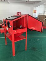 220L Sand Blasting Cabinet Sand Blaster Abrasive Air Grit Blaster Shot Blast LED