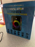 Vocal-Star VS-275 Portable Karaoke System Rechargeable, FM, 2 Mics
