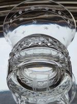 FINE QUALITY VICTORIAN CUT AND ENGRAVED LARGE WHISKY / RUMMER "The Last Drop"