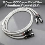 Pair HiFi Interconnect Cord OCC Copper Silver-Plated Balanced XLR Audio Cable