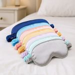 Luxury Pure Organic Satin Silk Eye Mask Soft Relax Travel Sleep Blindfold UK