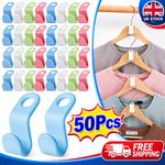 Space Saver Clothes Hanger Connector Hook Cascading Closet Clip Organizer mix