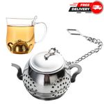 Tea Strainer Stainless Steel Tea Infuser Filter for Loose Leaf  Teapot Shape UK
