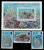Corals Fish ~ Marine Life ~ Pitcairn Islands ~ 1994  ~  MNH ~ SG454/6 + MS457