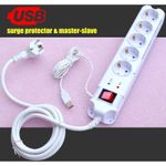 Surge Protector Master Slave Controller Power Strip Power via USB M319