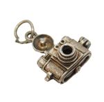 Sterling Silver Bird in the Camera Opening Charm Pendant Vintage c1970