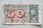 1957 50 Swiss Francs Banknote 5K57725