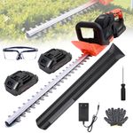 2x Batteries Cordless Hedge Trimmer 21V Fast Charger Battery Electric Charger