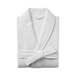 Luxury White Waffle Organic Cotton Bathrobe | Spa Hotel Robe 280 GSM
