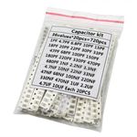 1206 SMD Ceramic Capacitors Kit 1pF to 10uF 36 Values x 20pcs += 20pcs Assorted