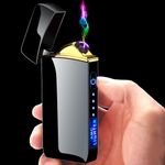 USB Dual Arc Plasma Electric Windproof Excellen Lighter Rechargeable Gift