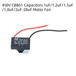 CBB61 Capacitors 1uF/1.2uF/1.5uF/1.8uF/2uF-20uF Motor Fan Start Capacitor 450V