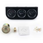 2" 52mm 3in1 Car Voltmeter&Water Temperature&Oil Pressure Triple Meter Gauge Kit