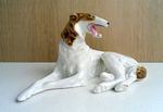 Borzoi Russian Wolfhound Greyhound USSR Lomonosov LFZ porcelain figurine 1149 e