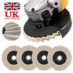 4PCS 125mm Wool Flap Felt Disc Angle Grinder Polishing Buffing Wheel for Metal