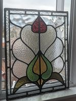 Renovated Stunning Art Nouveau / Early 20th Century Stained Glass Panel.