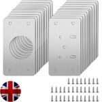 10x Hinge Repair Plate Cabinet Hinge Repair Brackets Kitchen Cupboard Door Kit