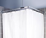 Euroshowers Bendi Track 300cm Shower Curtain Track Chrome or White