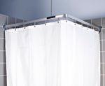 Euroshowers Bendi Track 300cm Shower Curtain Track Chrome or White