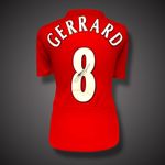 Steven Gerrard Hand Signed 2005 Liverpool Football Shirt £175