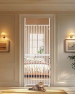 Extra Tall Cat Gate 75"-96.5", Cat Gate Double Acting Door for 33.5"-35.8" Wide