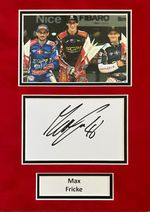 Max Fricke Hand Signed A4 Mounted Photo Display Speedway Autograph 1