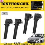 Set 4X Ignition Coils Pack Kit For Saab 9-3 2.0L 2003-2011 Turbo UF526 12787707