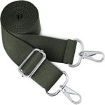 BOACAY Wide Shoulder Bag Strap Replacement with Clips One Size, Olive Green 