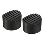 2Pcs 80mm ID Rubber Telescopic Ladder Non-Slip Feet Mat Pad Cover Cushion Black