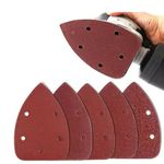 60Pcs Mouse Detail Sanding Sheets 140mm Hook Loop 5 Holes #40 60 80 120 180 240